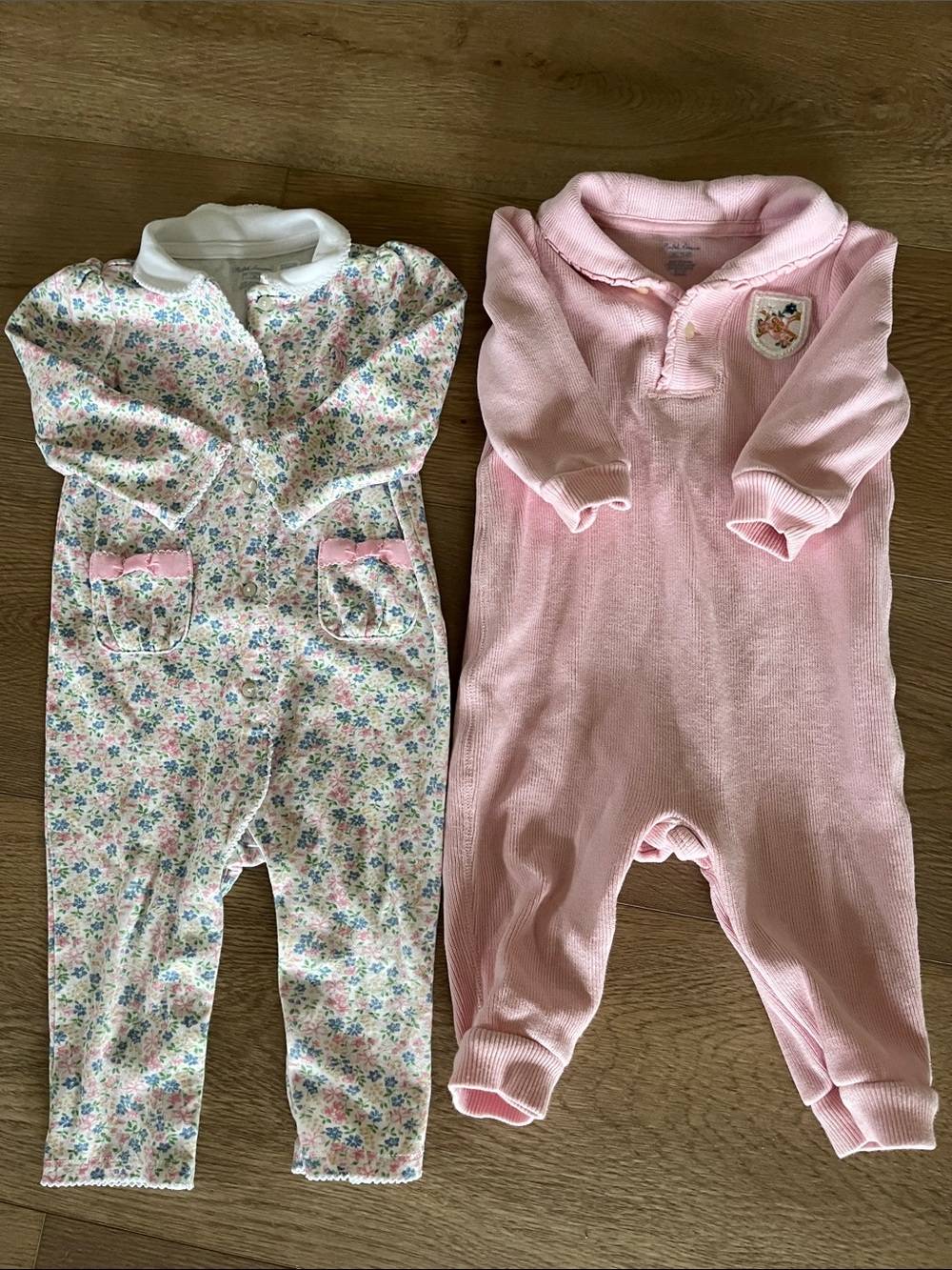 Ralph Lauren bundle Floral and Pink Long-Sleeve Baby One-Piece outfits